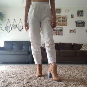 Plain White Trousers